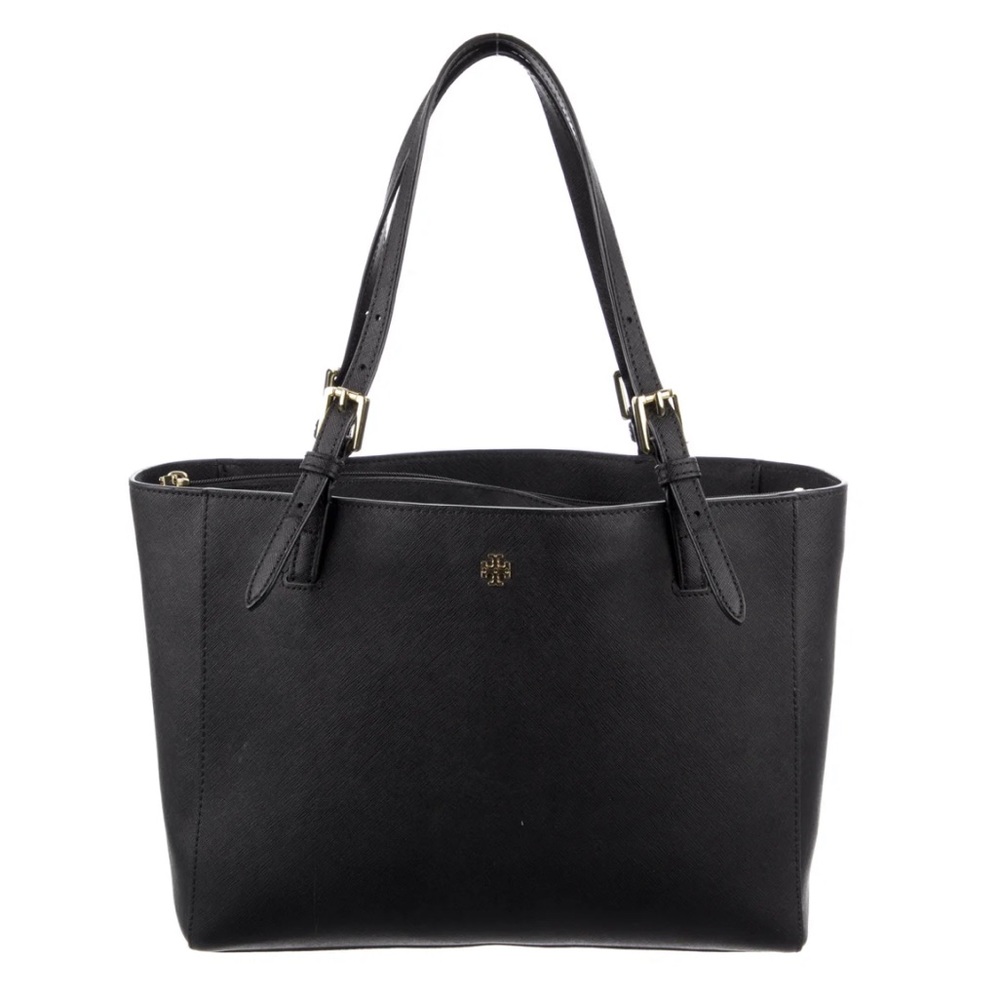 Tory Burch Black Saffiano Leather Tote (Medium)